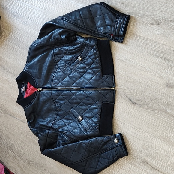 The Limited Jackets & Blazers - The Limited Leather bomber jacket